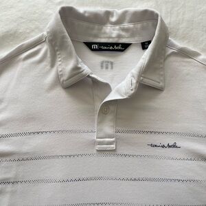 Travis Mathew boys white Polo Shirt youth medium